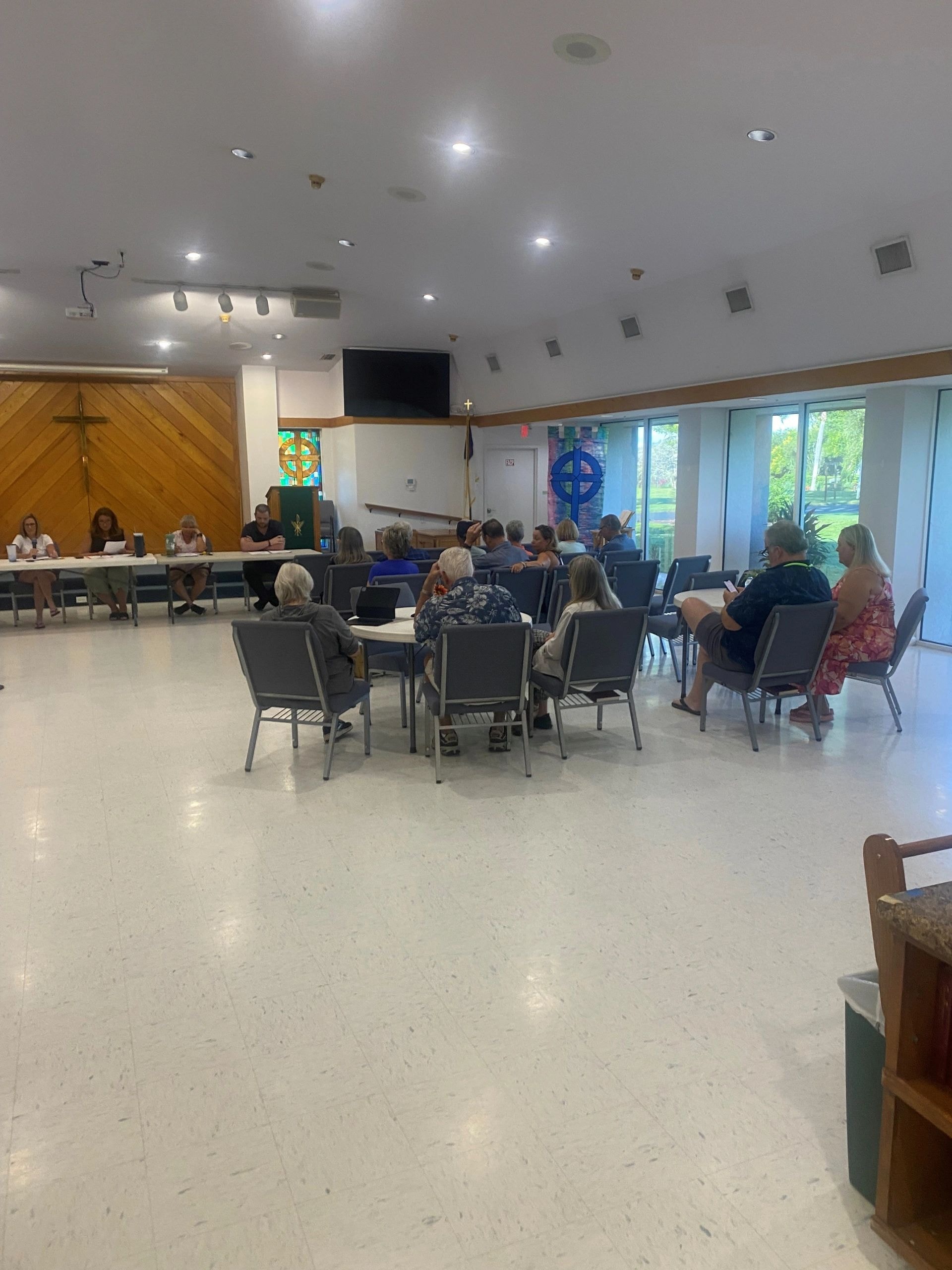 Church meeting room gathering